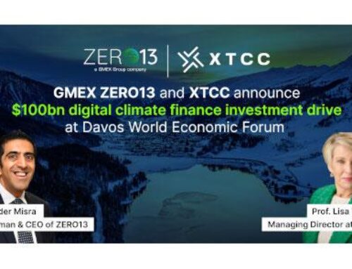 Press Release: ZERO13 and XTCC announce $100bn climate finance investment drive at Davos World Economic Forum