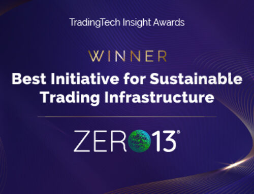 Award: ZERO13 Wins “Best Initiative for Sustainable Trading Infrastructure” at TradingTech Insight Industry Awards 2026